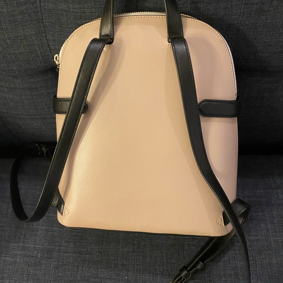 Kate Spade Staci Saffiano Leather Dome Backpack Warm Beige Multi - Picture 6 of 9